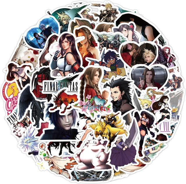 Bandai Final Fantasy Anime Aufkleber, Bunt / Mehrfarbig - Bild 1