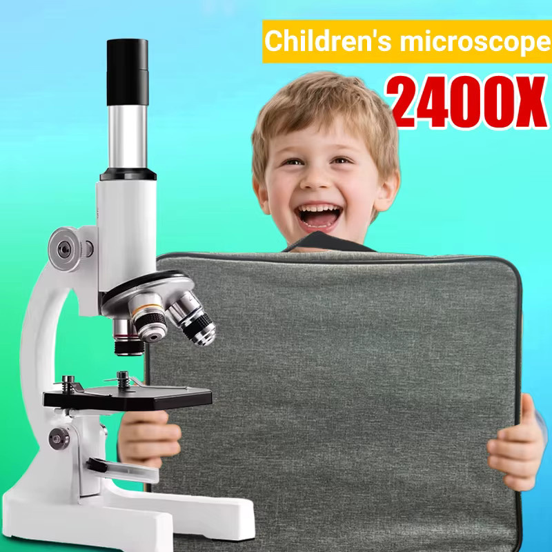 AOERWEI Monokulares optisches biologisches Mikroskop, Natur, Kunststoff, Weiß - Bild 3