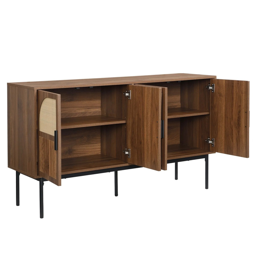okwish Sideboard im Retro Stil für dein Wohnzimmer, Farbe: Braun, B/T/H: 140 x 40 x 80 cm - Bild 2