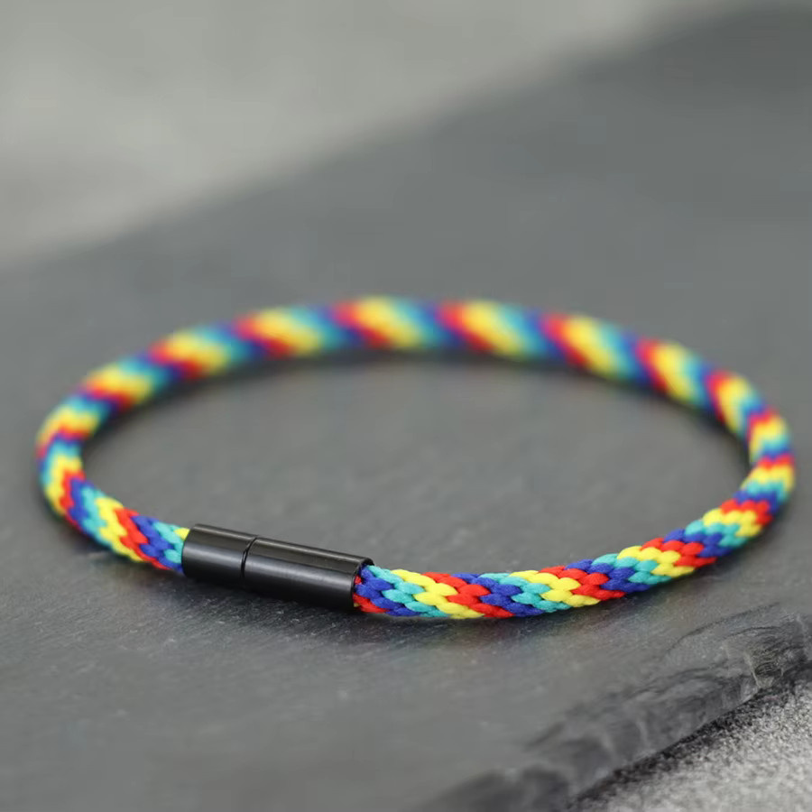 diffone Armband, mehrfarbig, geflochtenes Seil, Herren - Bild 2