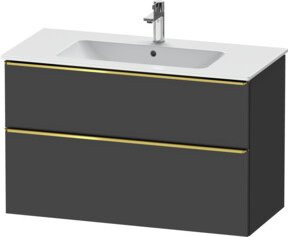 Duravit Waschtischunterschrank D-Neo in Grau Hochglanz, B: 101 cm, T: 46,2 cm, H: 62,5 cm - Bild 1