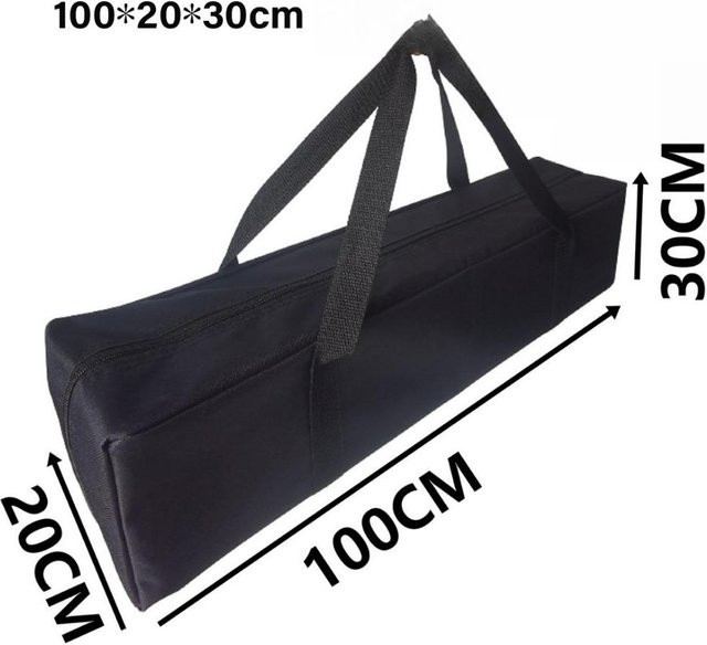CQyicheng Aufbewahrungstasche aus Oxford-Stoff in Schwarz, Gestängetasche für Werkzeug und Outdoor-Zubehör, B/T/H: 100 x 20 x 30 cm - Bild 1