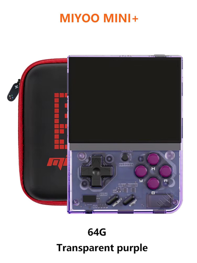 MIYOO Mini Plus Tragbare Retro-Handspielkonsole mit 3,5-Zoll-IPS-HD-Bildschirm und Linux-System in Lila - Bild 7
