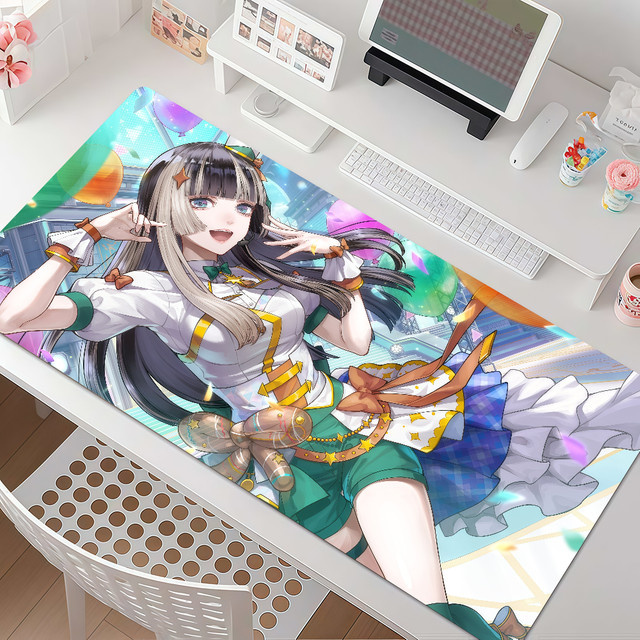 Virtual Idols J-Juufuutei Raden Gaming Mauspad, rutschfeste Schreibtischunterlage für Laptop und Gaming, Multicolour - Bild 1