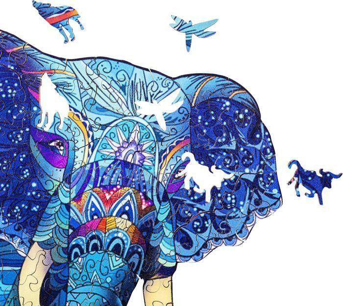 Engelhart Holzpuzzle Tiere Elefant 178 Teile ab 12 Jahren - Bild 2