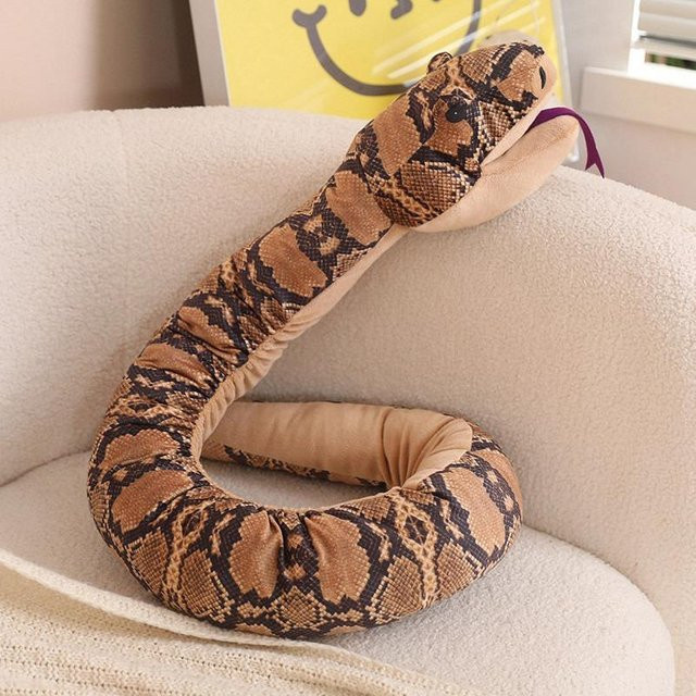 Python Plüsch Handpuppe Stofftier Schlangenpuppe - Bild 1