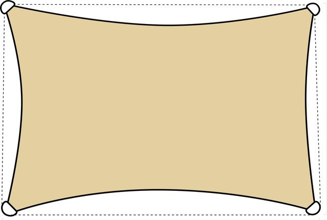LIVARNO Sonnensegel rechteckig aus HDPE in Beige - Bild 1