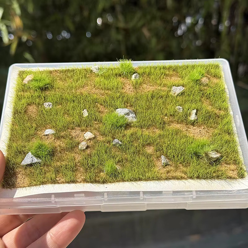 FunTrying Herbstgrüner Nylonrasen Miniatur-Rasen, Grün - Bild 1
