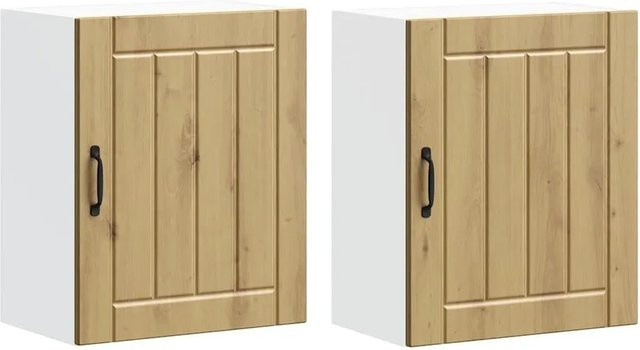 vidaXL Küchen-Hängeschränke Lucca 2er-Set in Artisan-Eiche, Wandmontage, Braun - Bild 1