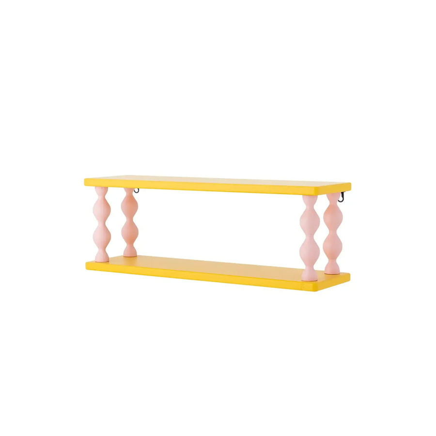 Bloomingville Mini Bibiola Holzregal gelb B/T/H: 60,0 x 17,0 x 17,0 cm - Bild 1