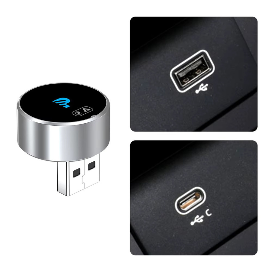 GetPairr Mini 2.0 Wireless CarPlay Adapter in Schwarz mit Dual-Band WiFi und Plug & Play Unterstützung für zwei Telefone - Bild 1