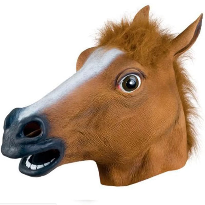 YEAHUI EL Lustige Pferd Kopfbedeckung, Pferd Maske, Unisex, Braun, Tiere - Bild 5