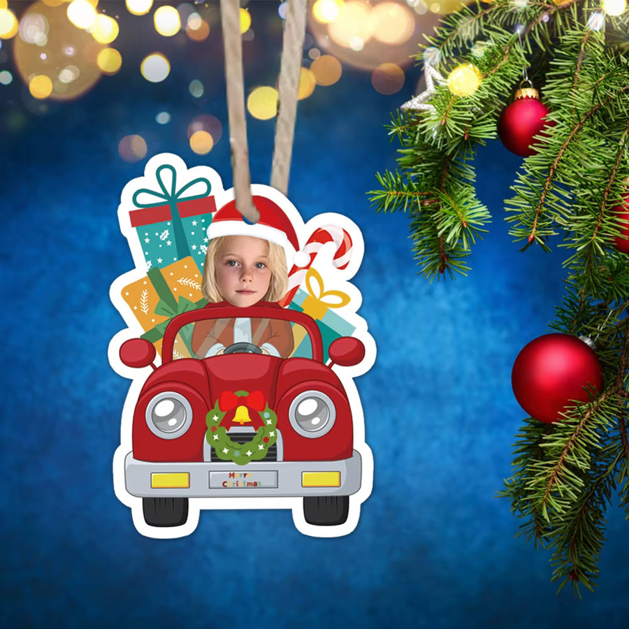 20 Stück personalisierte Foto Weihnachtsdekoration Cyuan Weihnachtsmann Hut Form Papieranhänger in Mehrfarbig - Bild 2