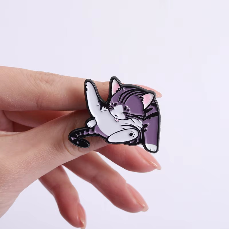 Miss Zoe Brosche, Katze Emaille, Bunt, Unisex - Bild 3