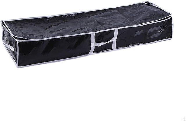 Moonice Aufbewahrungstasche für Weihnachtspapier und Geschenkpapier als Organizer Unterbettbox in Schwarz und Weiß - Bild 1