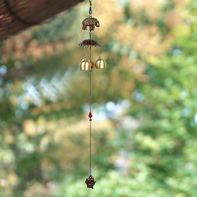 Windspiel mfySpace Metallglocke in Tierform, Gold, Dekoration für Garten und Außenbereich - Bild 1