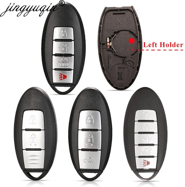 Jingyuqin Smart Card Schlüsselhülle für Nissan Sunny, Altima, Maxima, Murano, Versa, Teana, Sentra, Rogue und Infiniti in Schwarz - Bild 1