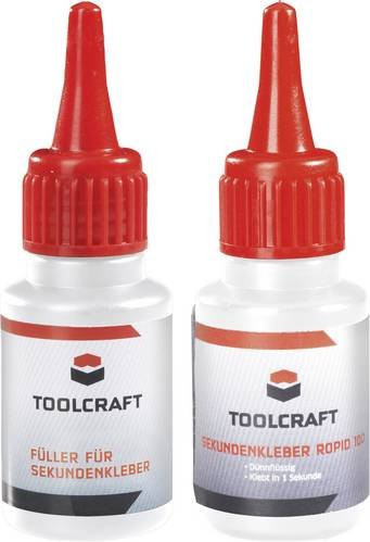 TOOLCRAFT ROPID 100 Sekundenkleber 885821 Set transparent und weiß - Bild 1