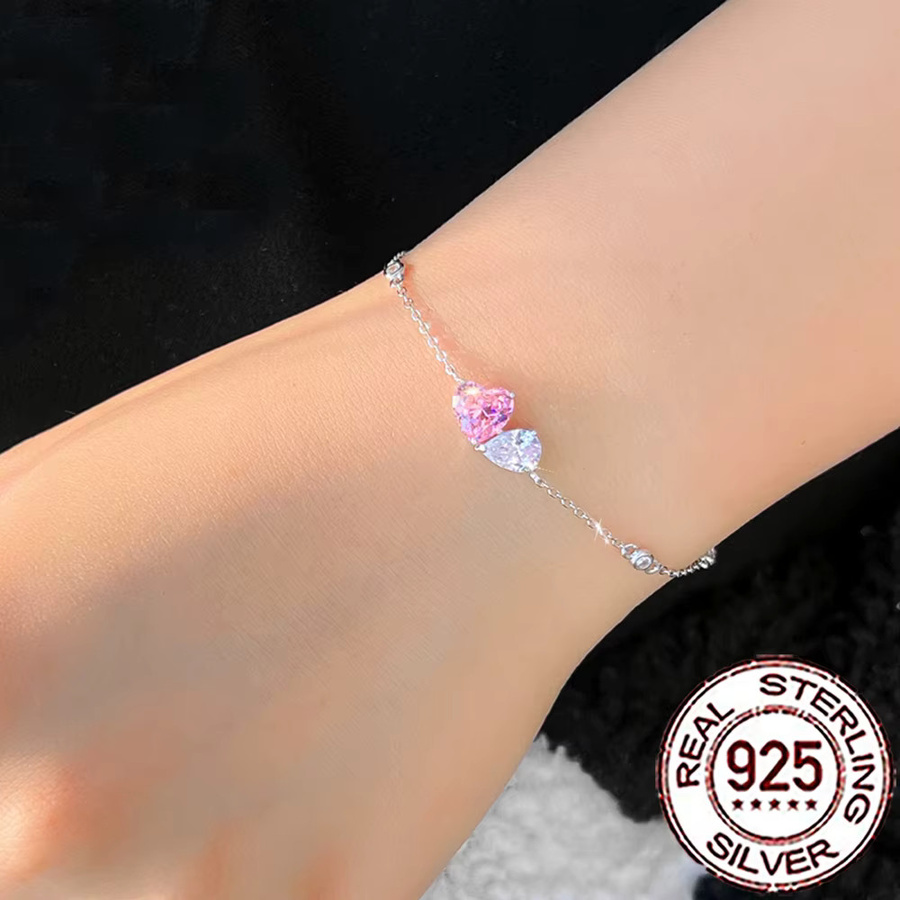 CWWZircons Armband, 925 Silber, Zirkonia, Kristall, Damen - Bild 2