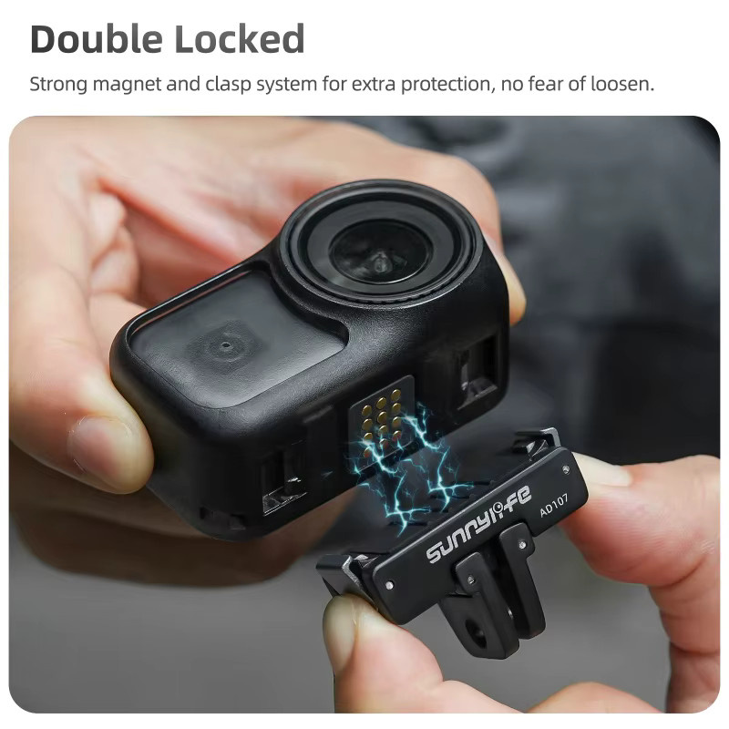 DJI Magnetischer Adapter und Nano Schnellwechselplatte für DJI Osmo Action 6 in Schwarz - Bild 4