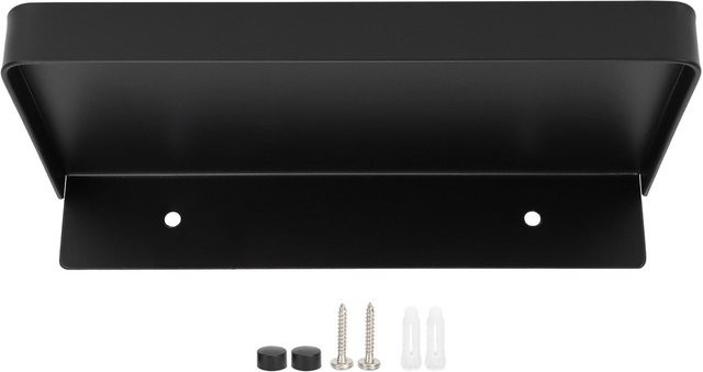 CosyHome Badezimmer-Telefonhalter zur Wandmontage aus Metall in Schwarz, B: 18,5 cm, H: 9,0 cm, T: 9,0 cm - Bild 1