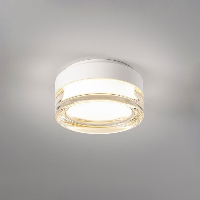 DLS Lighting Eldorado LED-Wand- und Deckenleuchte in Weiß mit Glas und Aluminium, dimmbar, IP65 - Bild 1