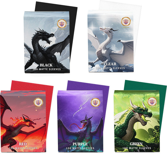 vorinclex Dragon Shield Matte Kartenhüllen, 100 Stück, Rot, Fantasy - Bild 1
