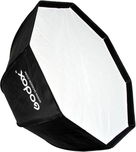 Andoer Tragbare achteckige Regenschirm-Softbox mit Bowens-Halterung, Durchmesser: 80 cm, Farbe: White - Bild 1