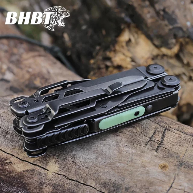 BHBT Multifunktionales EDC Multitool für Outdoor und Camping in Grau mit Zange, Klappmesser und Schraubenschlüssel - Bild 1