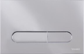 Duravit Betätigungsplatte DuraSystem aufgesetzt, mechanisch, Dual Flush, Chrom Silber - Bild 1