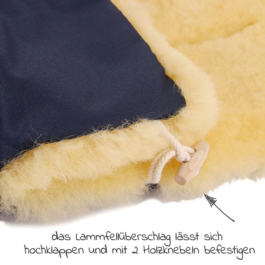 Kaiser Lammfell-Fußsack Natura in Marine Blau - Bild 7