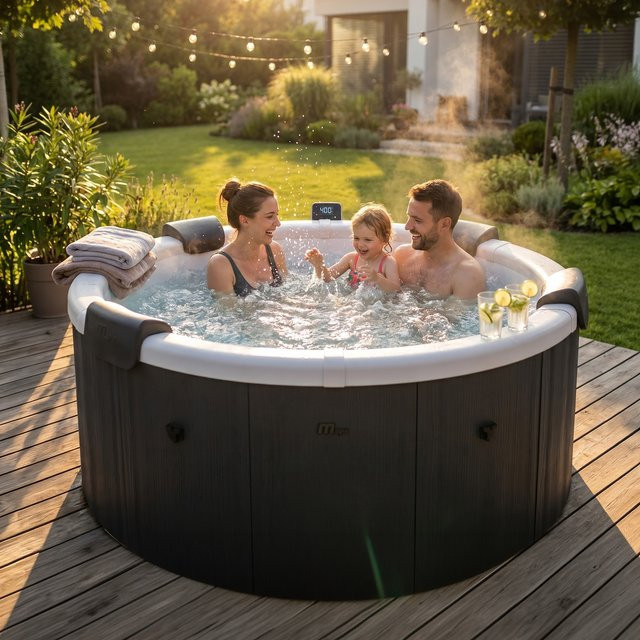 Miweba MSpa Whirlpool Frame Denver F-DE066W in Weiß für 6 Personen mit App-Steuerung und UVC+ Reinigung - Bild 1