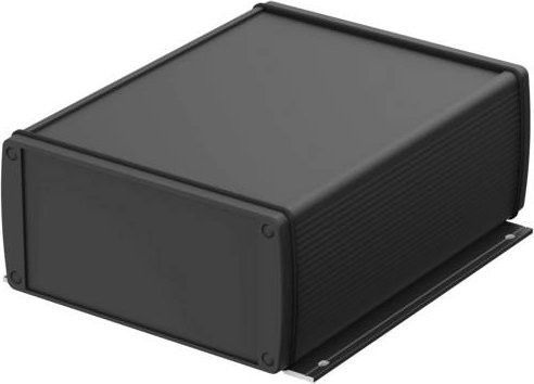 Bopla ABPH 1680-0200 WL ALUBOS_SET Flansch-Gehäuse aus Aluminium in Schwarz RAL 9005 matt, B/T/H: 24,0 x 19,0 x 9,0 cm - Bild 1