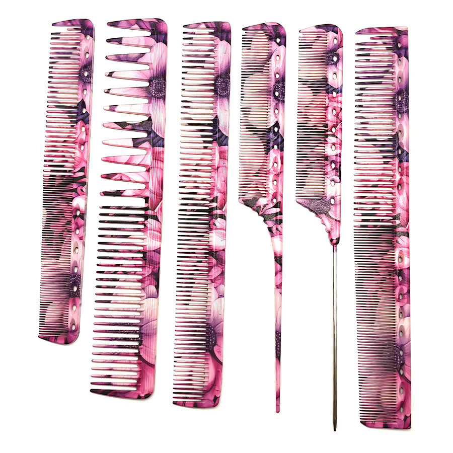 6-teiliges Friseur-Kammset, Unisex, für alle Haartypen - Bild 2