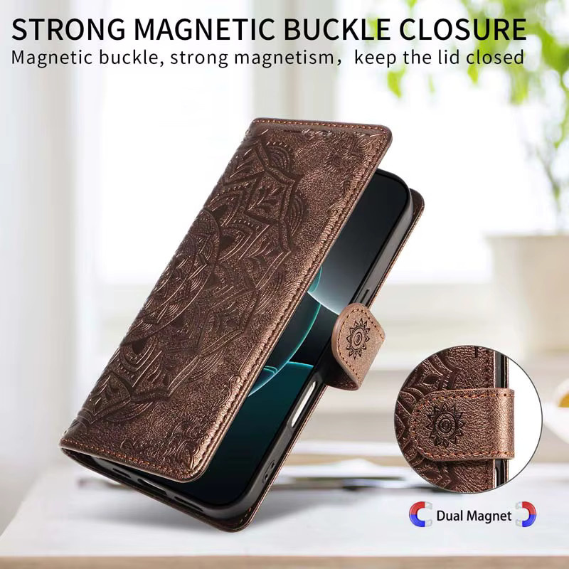 Tsimak Leder-Handyhülle für Honor 200 Smart 400 Pro 500 600 Lite Gold 3D Magnetische Flip-Wallet-Hülle - Bild 2