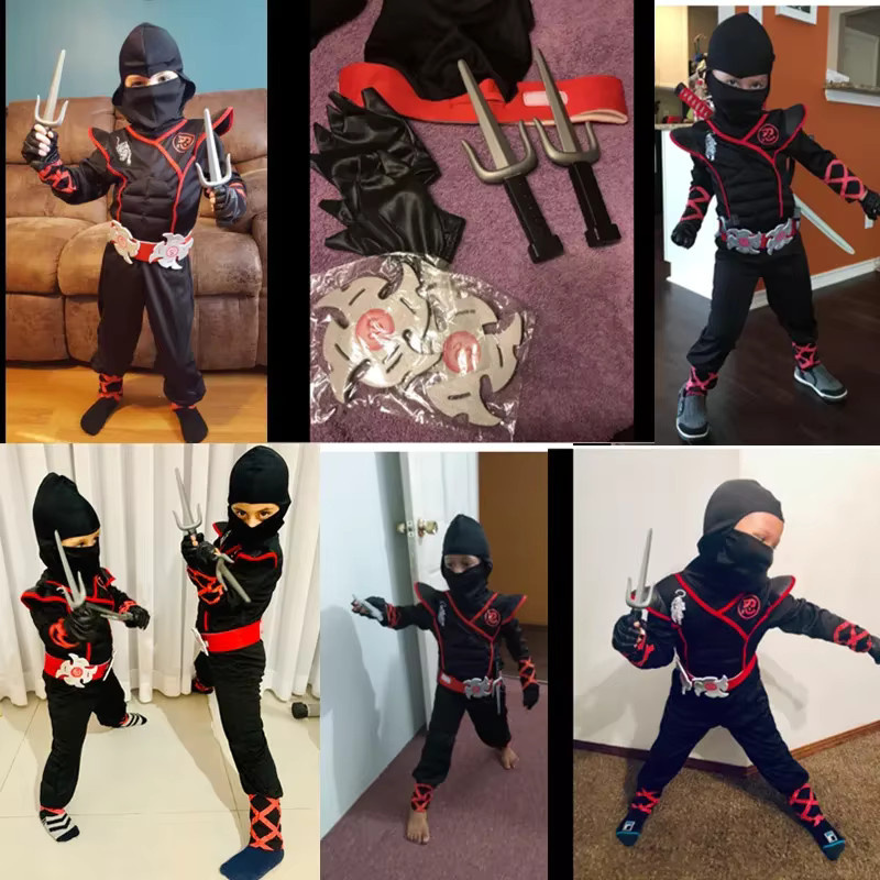 Samurai-Ninja-Cosplay-Kostüm, Fantasy, ab 3 Jahre - Bild 2