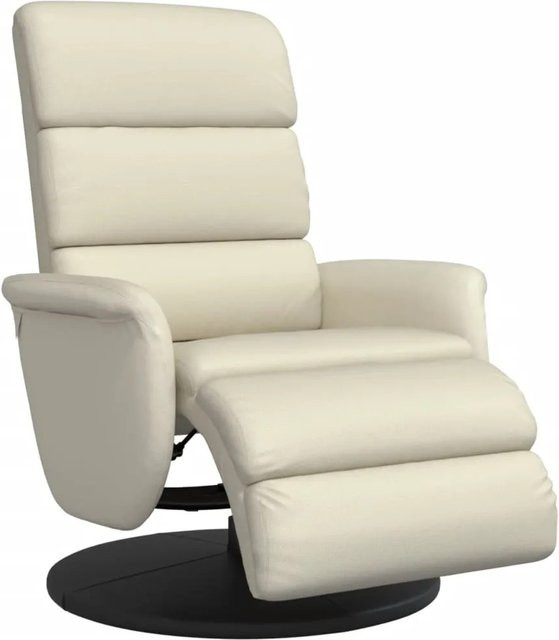 vidaXL Relaxsessel mit Fußteil in Beige aus Kunstleder mit 360-Grad-Drehfunktion - Bild 1