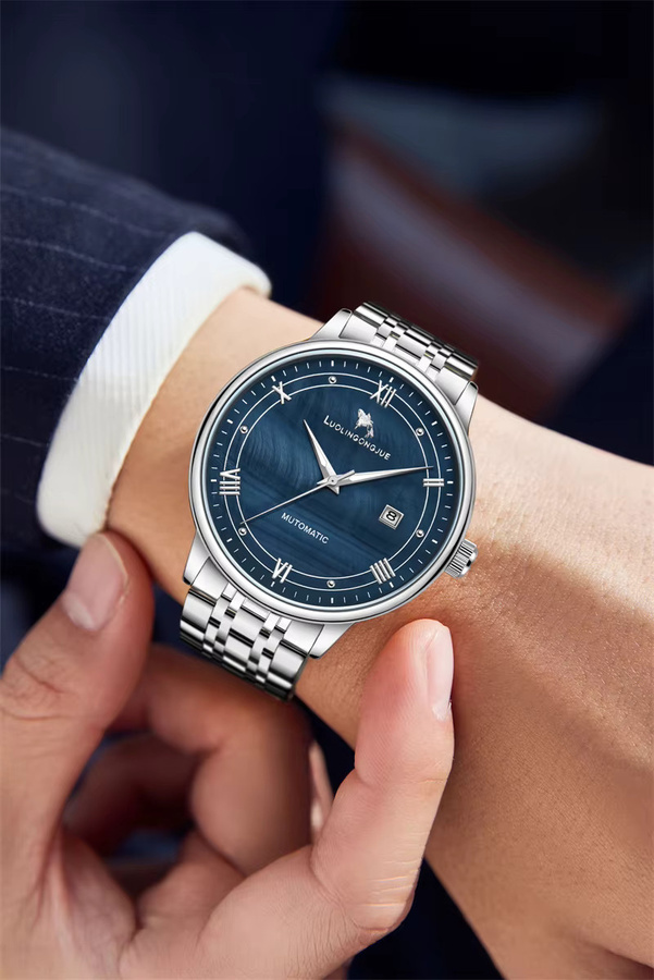 LUOLINGONGJUE Armbanduhr Automatik, Edelstahlarmband, Herren - Bild 2