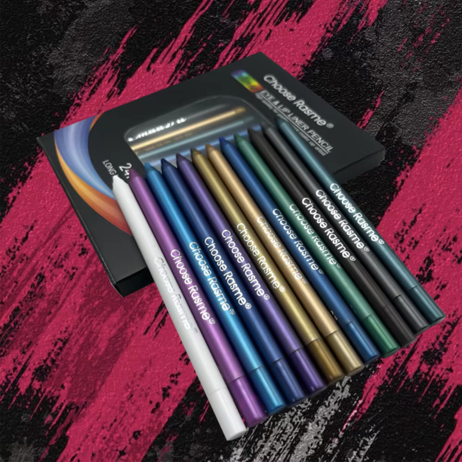 CHOOSE RASME Eyeliner-Stifte Set, 12-teilig, schimmernd, wasserfest - Bild 2