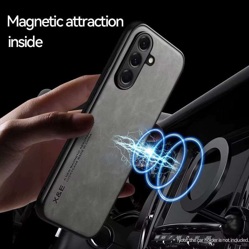 Stoßfeste Schutzhülle für Samsung Galaxy mit magnetischer Autohalterung in Grau - Bild 3