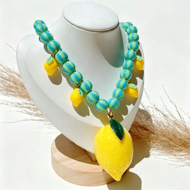 LuckyDay3 Halskette, Bunte Fruchtperlen, Perle, Damen - Bild 1