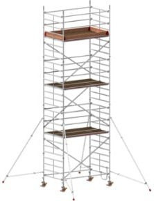 Hymer Fahrgerüst mit Ausleger aus Aluminium in Silber, B/T: 245 x 150 cm, Reichhöhe: 8,4 m - Bild 1