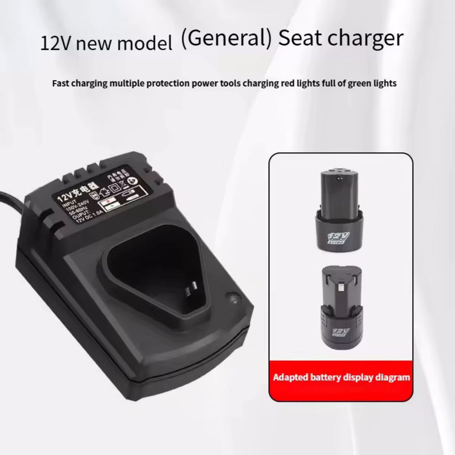 Universal 12V Elektrisches Bohrer Ladegerät für Li-Ion Akkus, Schwarz, DC US/EU Stecker, 110-240V - Bild 3