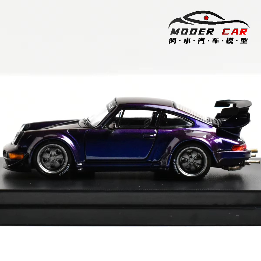 TSM MODEL Souvenir RWB 964 Display, Druckguss-Modellauto, 1:64, Silber - Bild 4