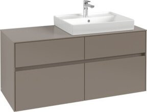 V&B Waschtischunterschrank Collaro in Graphite mit Waschbeckenanschluss rechts, B/T/H: 120 x 54,8 x 50 cm - Bild 1