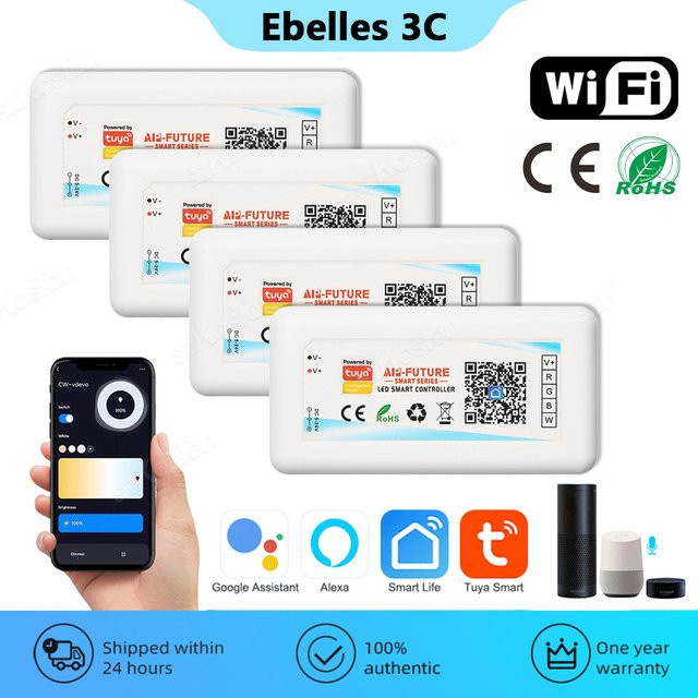 SZKOSTON Tuya WiFi Smart LED Controller für RGB, RGBW, RGBCCT und einfarbige LED-Streifen, Dimmer DC5V-24V, kompatibel mit Amazon Alexa und Google Assistant - Bild 1