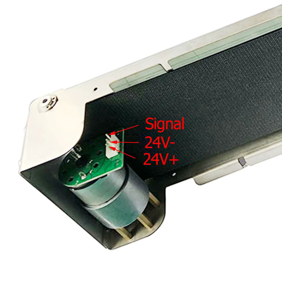 Fandeii Mini-Förderband aus Edelstahl mit 85mm Breite, 24V Desktop-Transportbahn für Lebensmittel und Verkaufsautomaten mit 50mm/s Geschwindigkeit - Bild 3