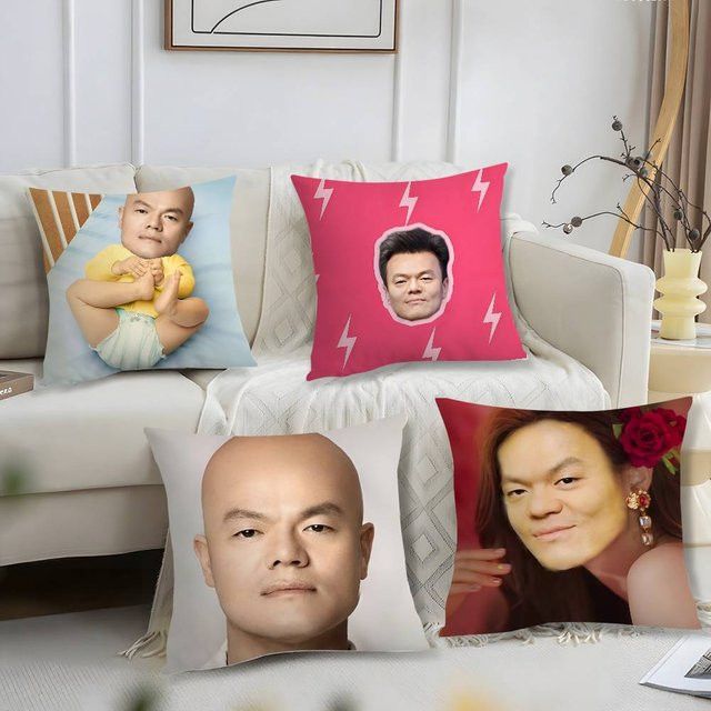 JYP Meme Luxus-Kissenbezug aus Plüsch in quadratischer Form für dein Sofa und deine Heimdekoration - Bild 1
