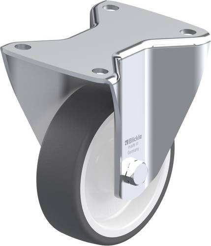 Blickle BH-POTH 125R-3 Bockrolle in Grau und Weiß mit Stahlgehäuse, Rad-Durchmesser: 125 mm, Tragfähigkeit (max.): 350 kg - Bild 1
