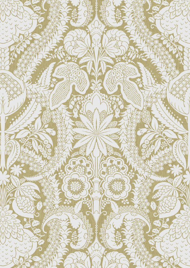 Lewis & Wood Tapete Hanbury Nectar in Gelb mit floralem Botanical-Design - Bild 1